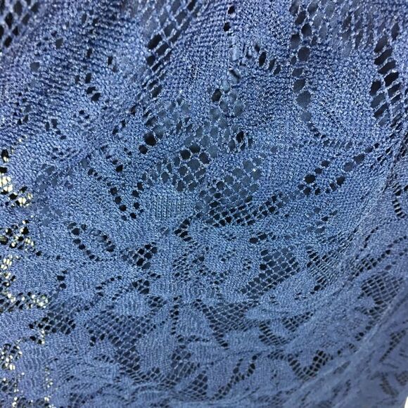 Two hearts maternity blue lace lined dress Sz M - Picture 7 of 8